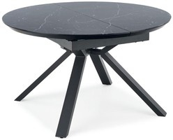 Okrągły stół rozkładany VERTIGO 130 cm - czarny marmur