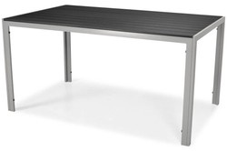 Stół ogrodowy aluminiowy MODENA 150 - Srebrno-czarny