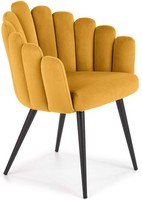 Nowoczesne krzesło designerskie K410 - musztardowy