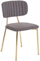 Ozdobne tapicerowane krzesło jadalniane glamour K362 - ciemny popiel