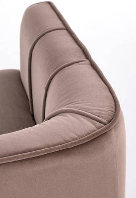 Fotel tapicerowany BALTIMORE retro- ciepły szary