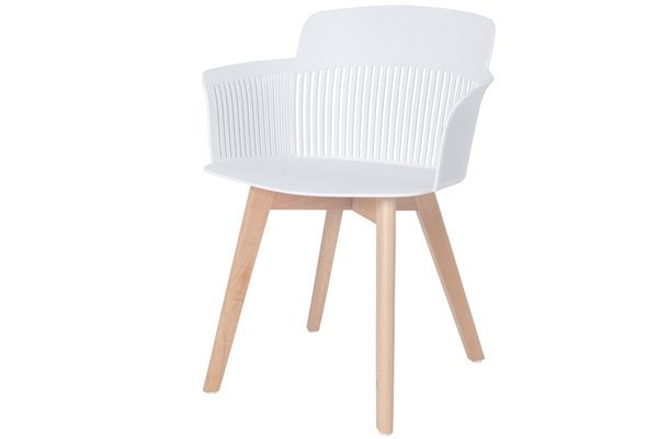 Głębokie stylowe krzesło fotel IMPERIA - białe