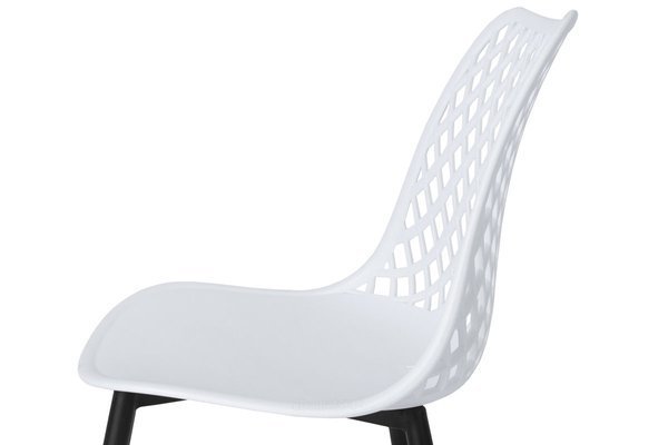 Krzesło ażurowe do jadalni SIENA - białe