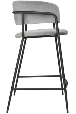 Krzesło barowe z podłokietnikami Loft Evia - szary