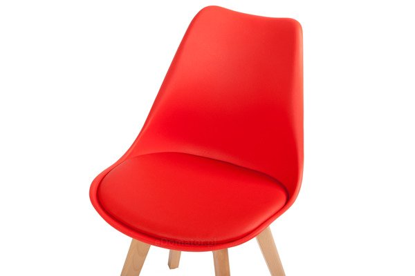 Krzesło do jadalni DSW DAW Eames BOLONIA - czerwone z poduszką