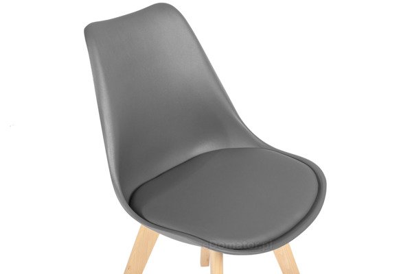 Krzesło do jadalni DSW DAW Eames BOLONIA - grafitowe z poduszką