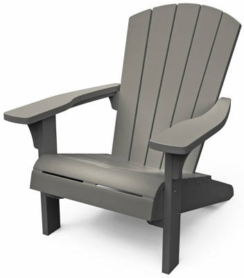 Krzesło fotel ogrodowy TROY Adirondack - szary