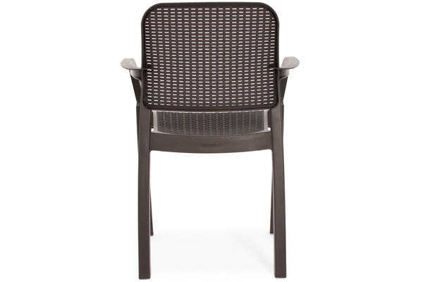 Krzesło ogrodowe fotelowe SAMANNA - brązowe