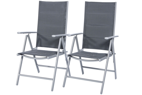 Krzesło ogrodowe składane aluminiowe WENECJA  - Srebrne