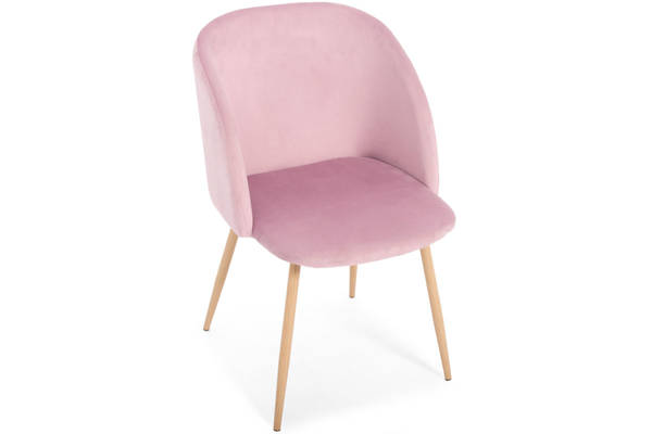Krzesło tapicerowane do jadalni ANNA - satynowy róż
