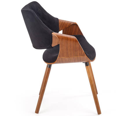 Krzesło z drewna giętego do salonu - czarny