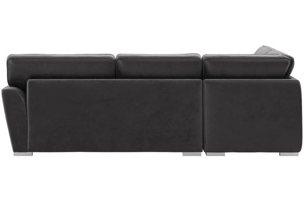 Lewostronny narożnik kanapa z poduszkami -  grafitowy