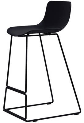 Loftowe krzesło barowe niski hoher CEDRO 65 - czarny