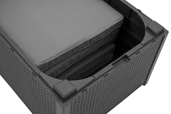 Meble ogrodowe CORFU MAX BOX 5-osobowe - grafit