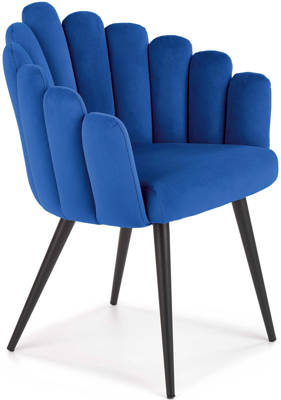 Nowoczesne krzesło fotel glamour - granatowy
