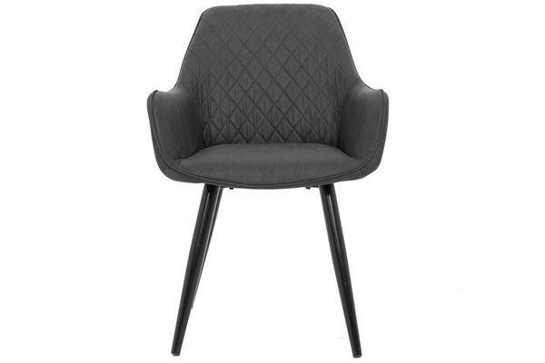 Nowoczesne krzesło tapicerowane fotel EMMA - ciemny szary