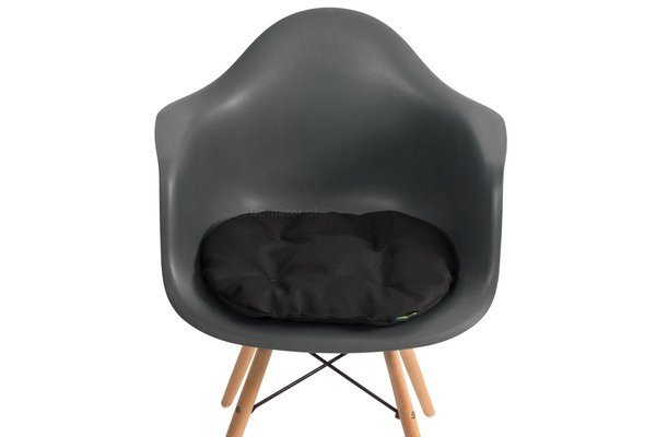 Poduszka na krzesło KAMILA 43 x 40 cm - czarna