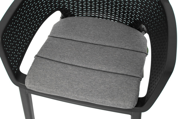 Poduszka na krzesło ogrodowe EVA 43x41 cm - jasnoszara