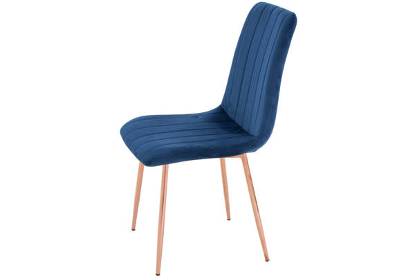Stół BALTIMORE i 8 krzeseł SOFIA - komplet do salonu - brązowo-niebieski