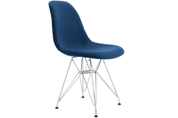 Stół PORTLAND (200/160x90) i 6 krzeseł VIOLET - komplet do salonu - brąz + niebieski