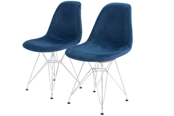 Stół PORTLAND (200/160x90) i 6 krzeseł VIOLET - zestaw do jadalni - szary + niebieski