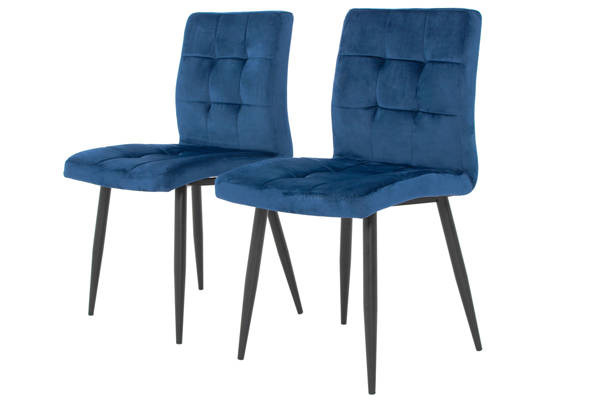 Stół PORTLAND (200/160x90) i 8 krzeseł DIANA - zestaw do jadalni - szary + niebieski