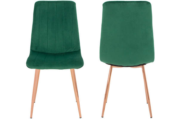 Stół PORTLAND (200/160x90) i 8 krzeseł SOFIA - komplet mebli do salonu - szaro-zielony