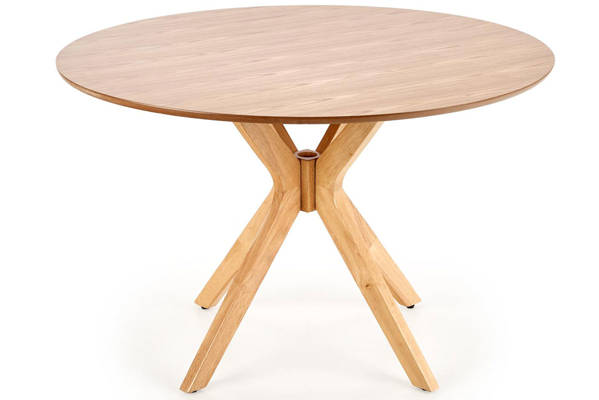 Stół okrągły 120 cm drewno - dąb naturalny 