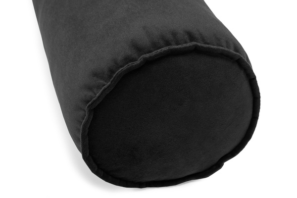 Welurowa poduszka dekoracyjna 50 cm wałek - czarny