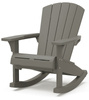 Krzesło fotel ogrodowy bujany Rocking Adirondack - szary