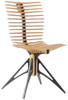 Nowoczesne krzesło awangardowe SZKIELET - brązowy